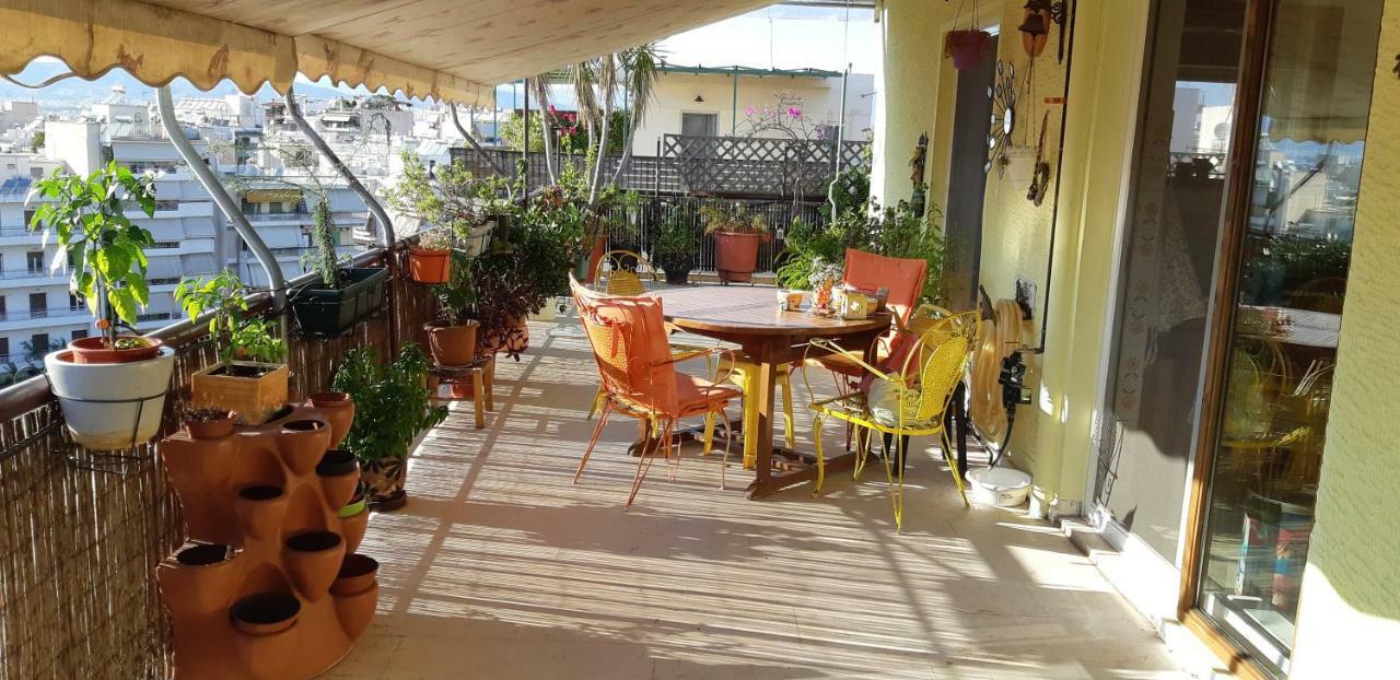 Penthouse Balcony Close To Acropolis Athens Exterior photo